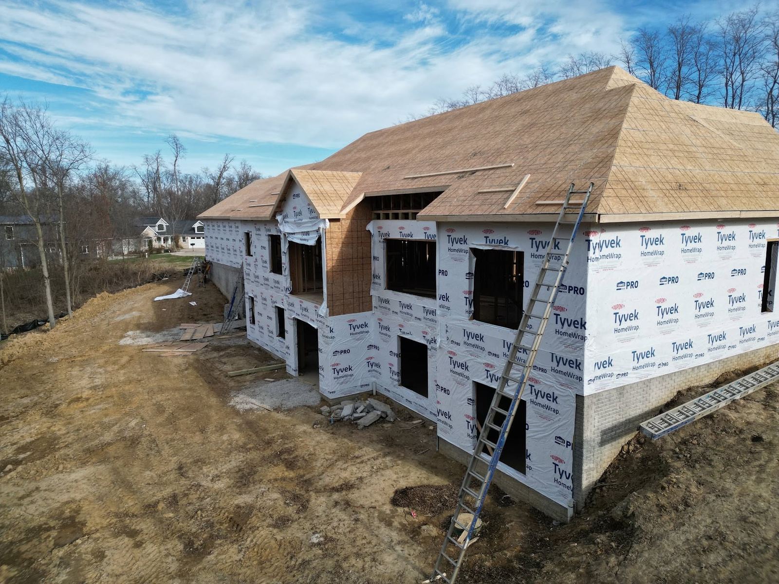 New home construction exterior