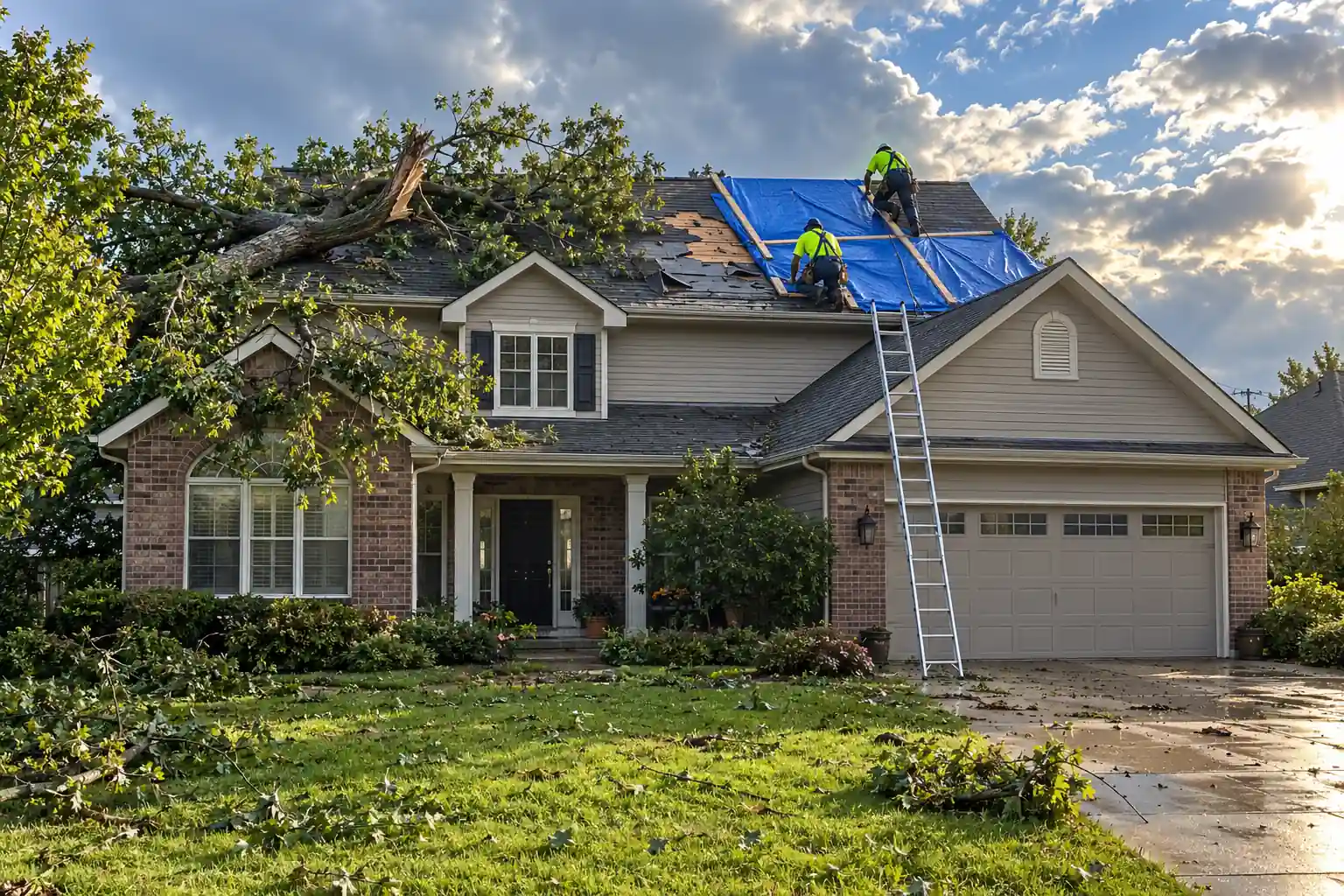 Storm damage repair project