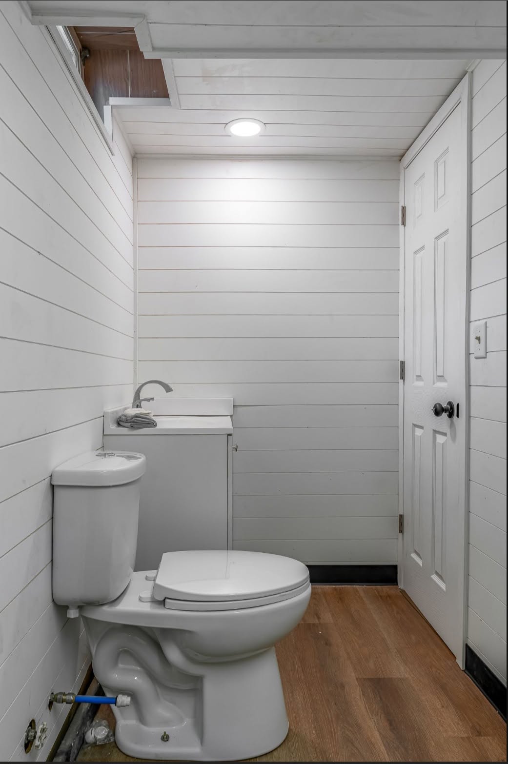 Small bathroom white shiplap walls Davenport IA
