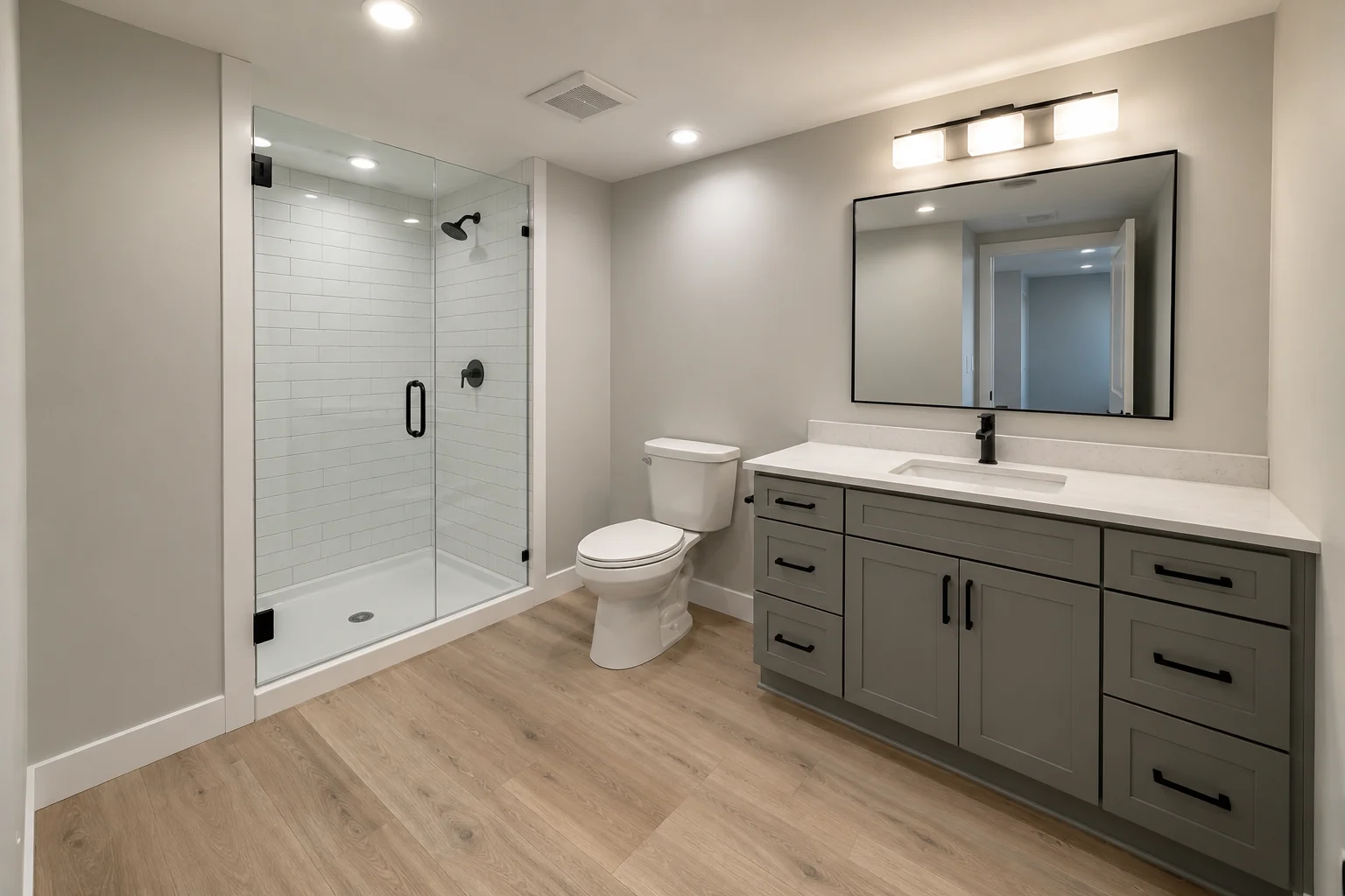 Finished basement bathroom Davenport IA