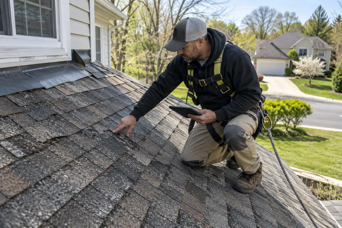 Roof condition inspection Davenport Iowa