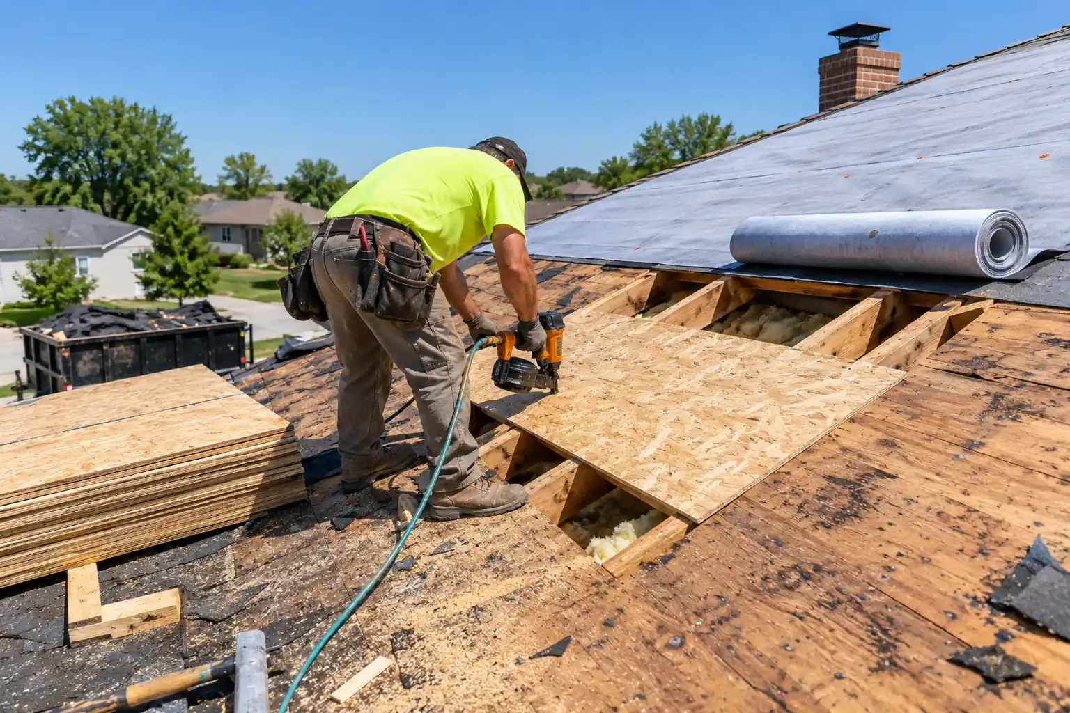 Roof decking replacement Davenport IA