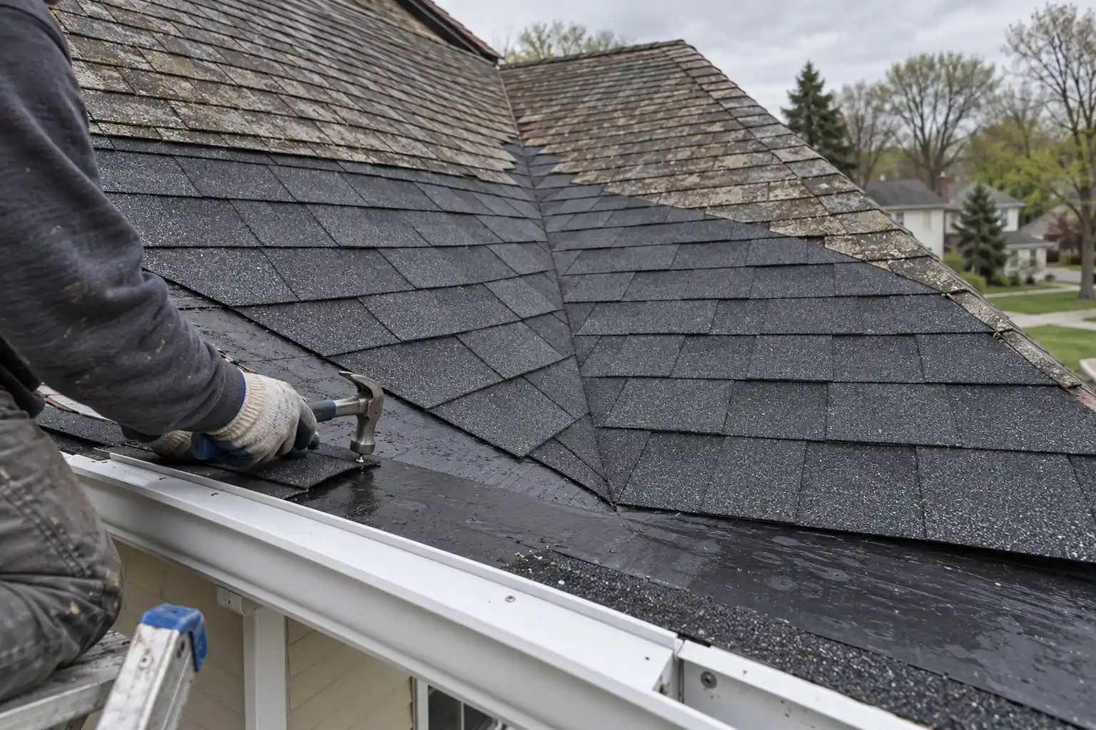 Roof valley and drip edge repair Davenport IA